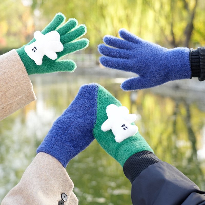 Cute Cartoon Couple's Windproof Gloves