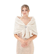Warm Faux Fur Shawl