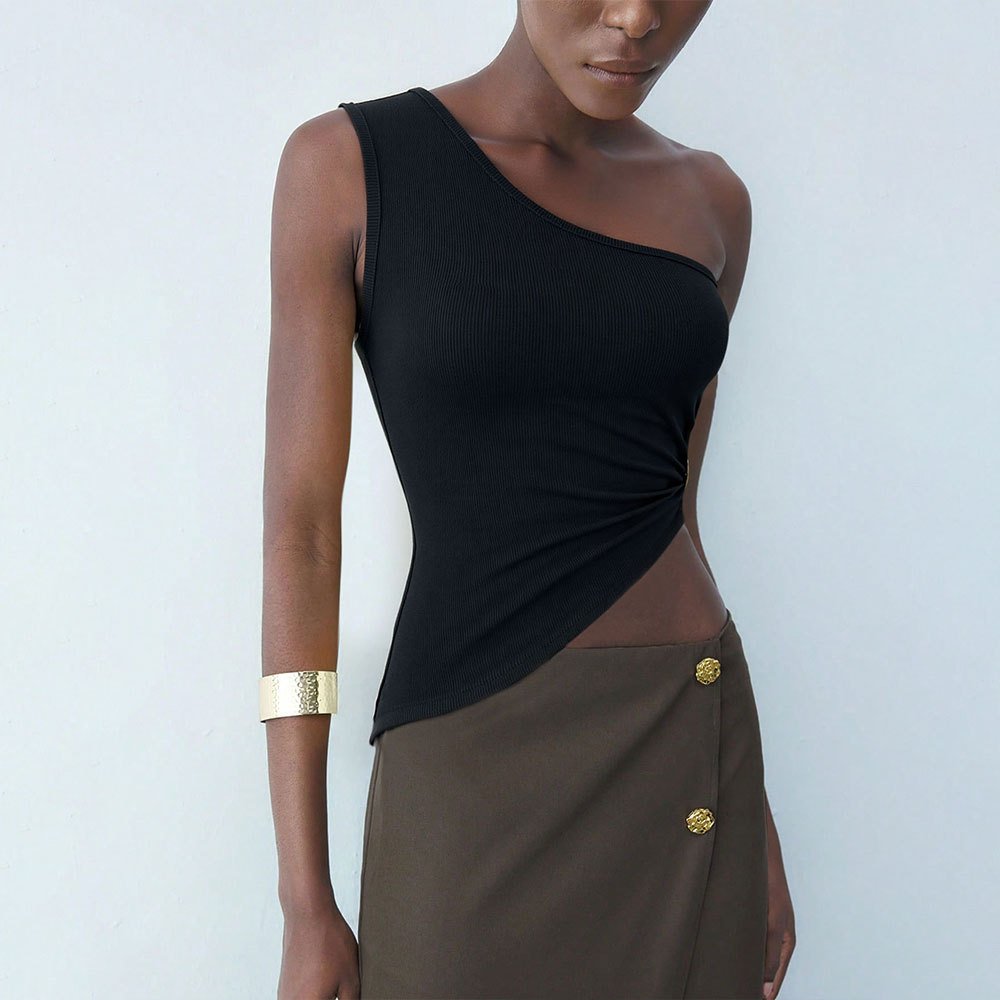 Sexy Off-the-Shoulder Vest Top with Strap