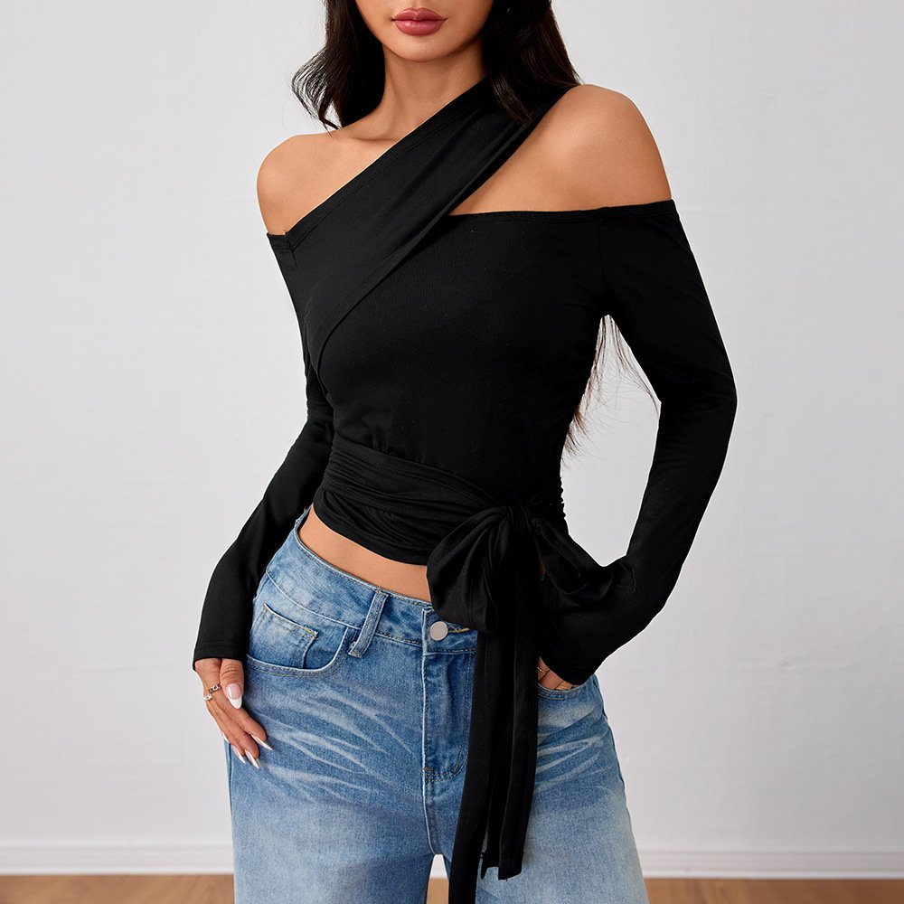 Edgy Irregular Long Sleeve Streetwear Top