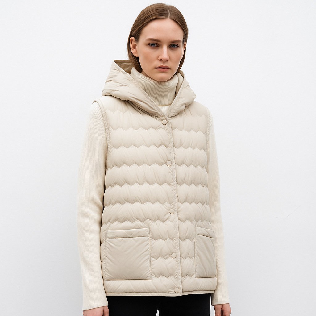 Autumn & Winter Women's Hooded Vest