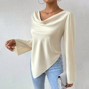 Elegant Long-Sleeve Slim Fit Autumn Top