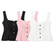 Elegant Elastic Tank Top for Women
