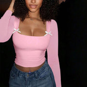 Sweet & Spicy Slim-Fit Long Sleeve Top