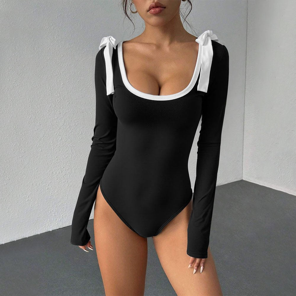 Sexy Long-sleeved Jumpsuit with Flared Sleeves