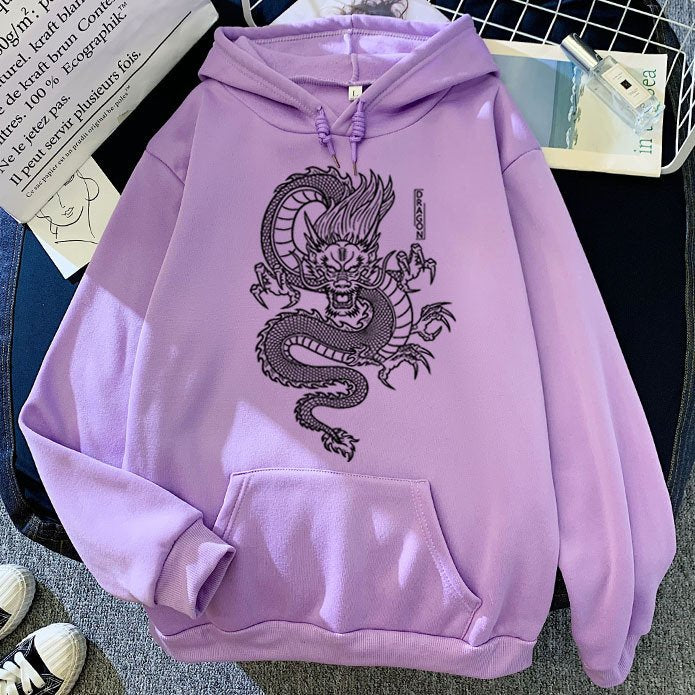 Men's Dragon Print Hoodie