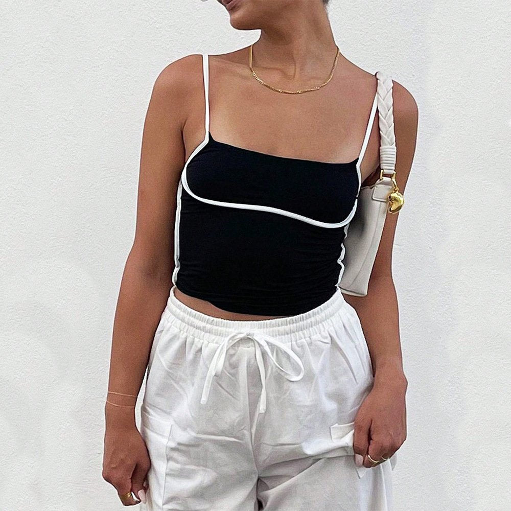 Sexy Color-block Camisole Top for Women