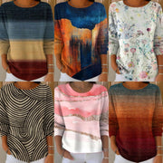 Women's Loose Casual Round Neck Long Sleeve T-Shirt
