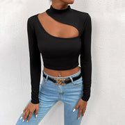 Women's Slim-Fit Long Sleeve Crop Top