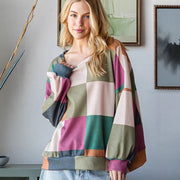Versatile Color-blocked Sweatshirt for Women