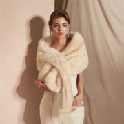 Winter Faux Fox Fur Shawl for Women