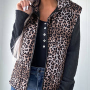 Stay Cozy in Style: Leopard Print Vest for Women