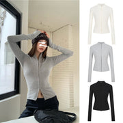 Women's Slim-Fit Waist-Cinching Zip Cardigan