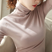 Korean Style High-Neck Slim Long Sleeve Women's Top