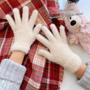 Winter Warm Rabbit Fur Gloves for Cold Weather