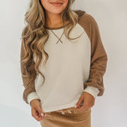 Casual Colorblock Loose Women's Sweatshirt