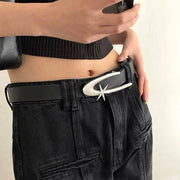 Add a Touch of Starlight with Our Adjustable Leather Belt for Women