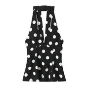 Polka-dot Halter-neck Top for Women