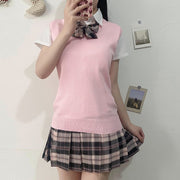 Add a Pop of Color with V-Neck Knit Vest for Women