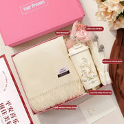 Cozy Gift Set for Her - Scarf, Hand Warmer, and Thermos