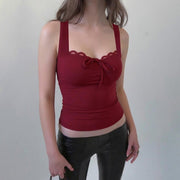 Slender Camisole Top with Bow Knot