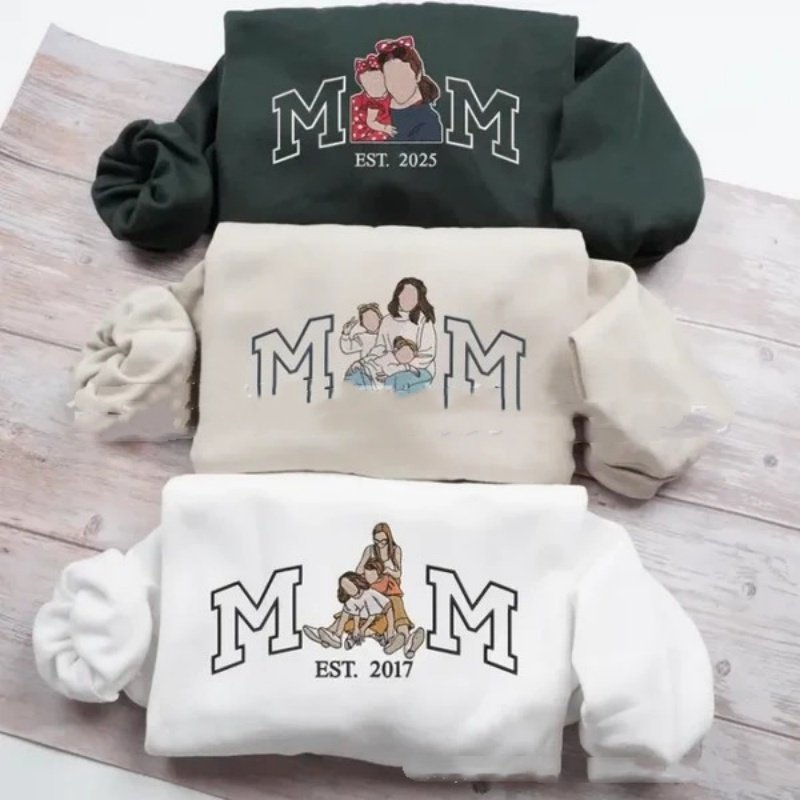 Colorful Photo Embroidery Women's Hoodie - Unique Gift Idea