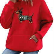 Loose Fit Casual Sports Hoodie Sweater for Women