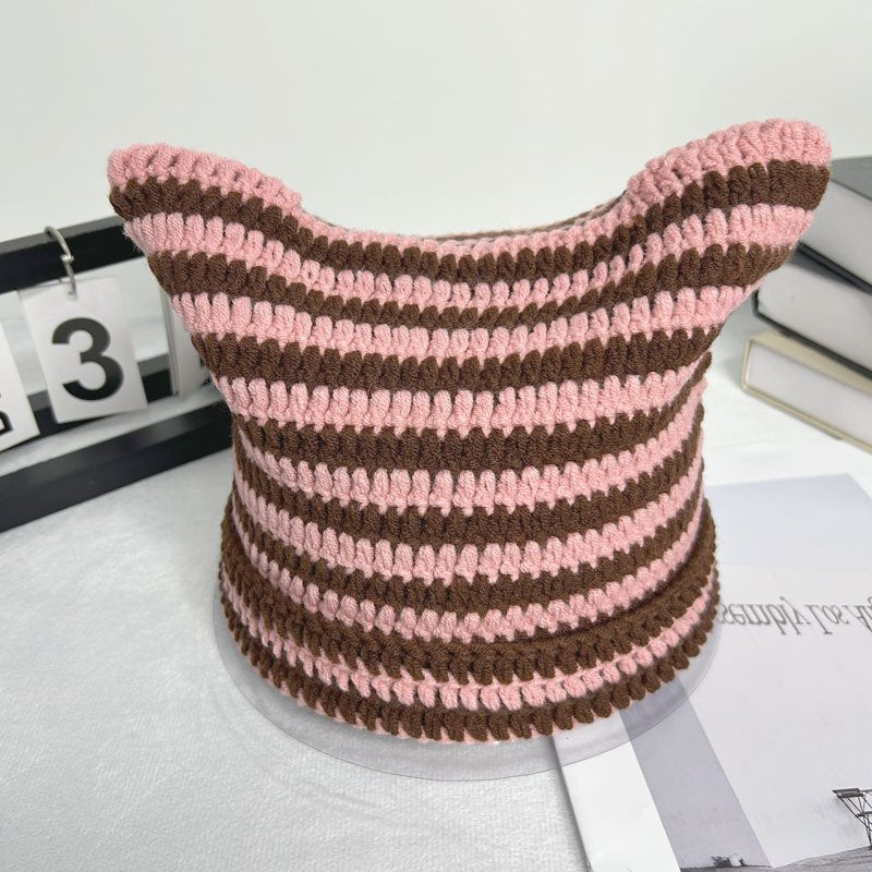 Cozy Striped Wool Hat