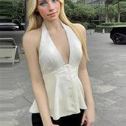 Sleeveless Halter Neck Top for Women
