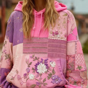 Casual Hooded Sweater for Women - Digital Print