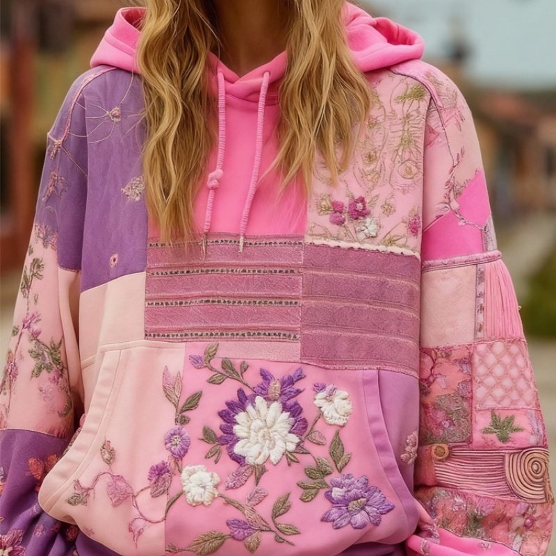 Casual Hooded Sweater for Women - Digital Print