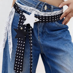 Polka Dot Leather Belt - Autumn Chic