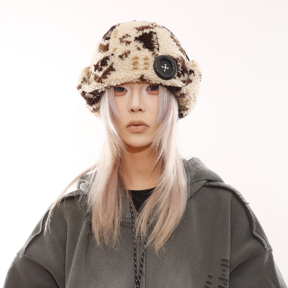 Ethnic-style Earflap Beanie Hat for Women