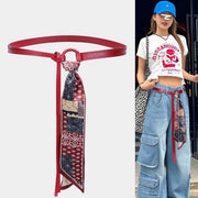 Add a Pop of Style with Silk Ribbon Waist Chain Belts
