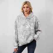Women's Camouflage Maple Leaf Hoodie Top