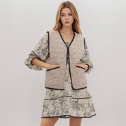 Warm Women's Cotton Padded Vest, Designer Style