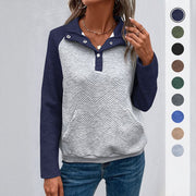 Color-Block Women's Hoodie - Stylish Minimalist Design