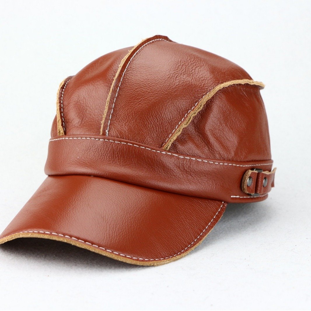 Winter Fashion Cowhide Baseball Cap