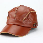 Winter Fashion Cowhide Baseball Cap