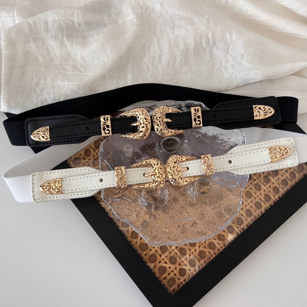 Slim Fit Black Waist Belt for Women