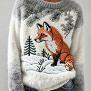 Cozy Winter Flannel Crewneck Hoodie for Women