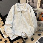 Relaxed-fit American Hoodie with Double Zippers