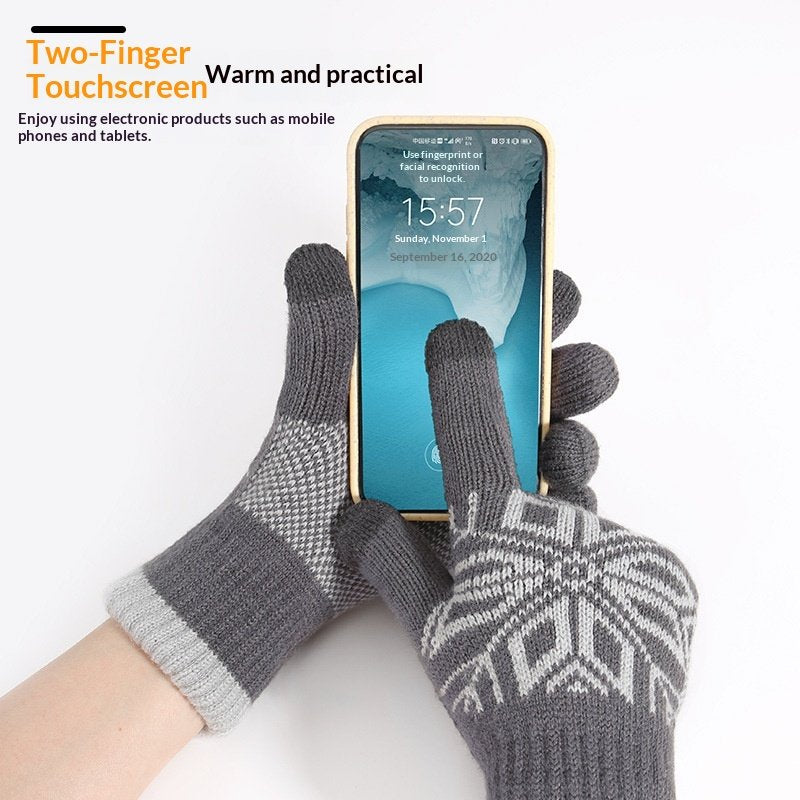 Warm Christmas Touchscreen Gloves for Outdoor Winter