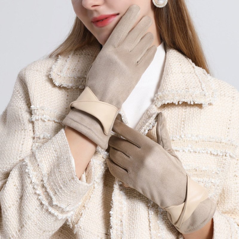 Warm Touchscreen Suede Fleece Gloves for Winter