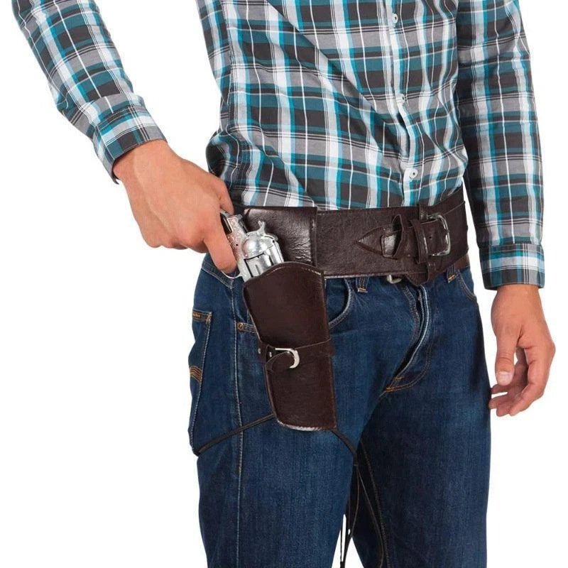 Retro Western Belt with Double Gun Holster