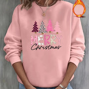 Cozy Printed Crew-Neck Long-Sleeve Casual Sweater Top