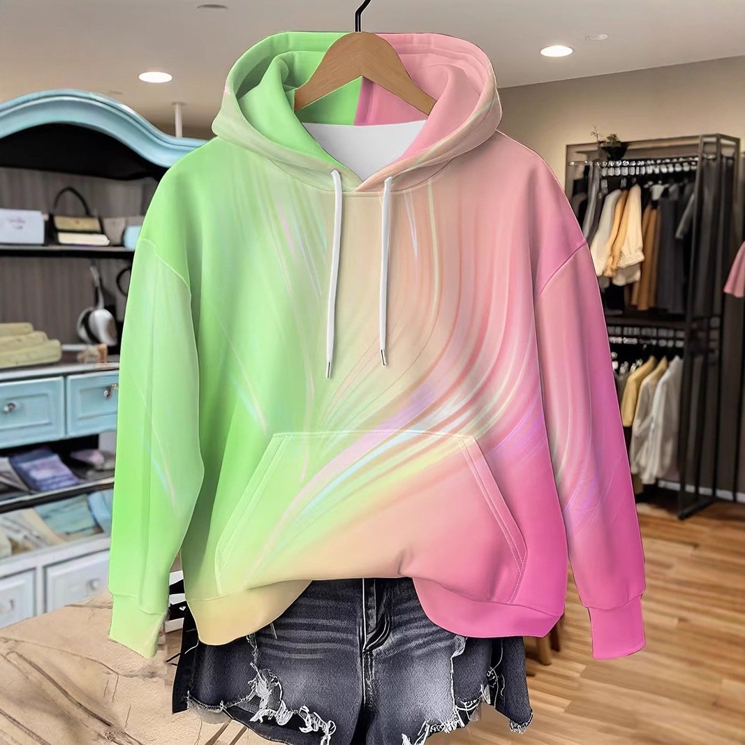 Tie-Dye Gradient Hoodie for Women