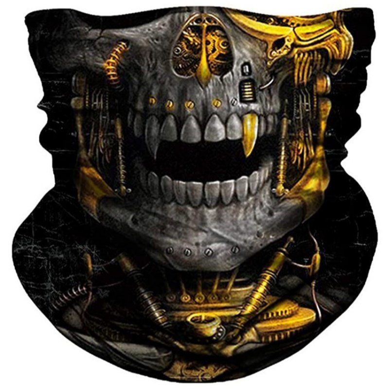 Multifunctional Cycling Mask with Skull Design