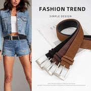 Wide Genuine Leather Waist Belt for Women - Korean Style Decorative Belt