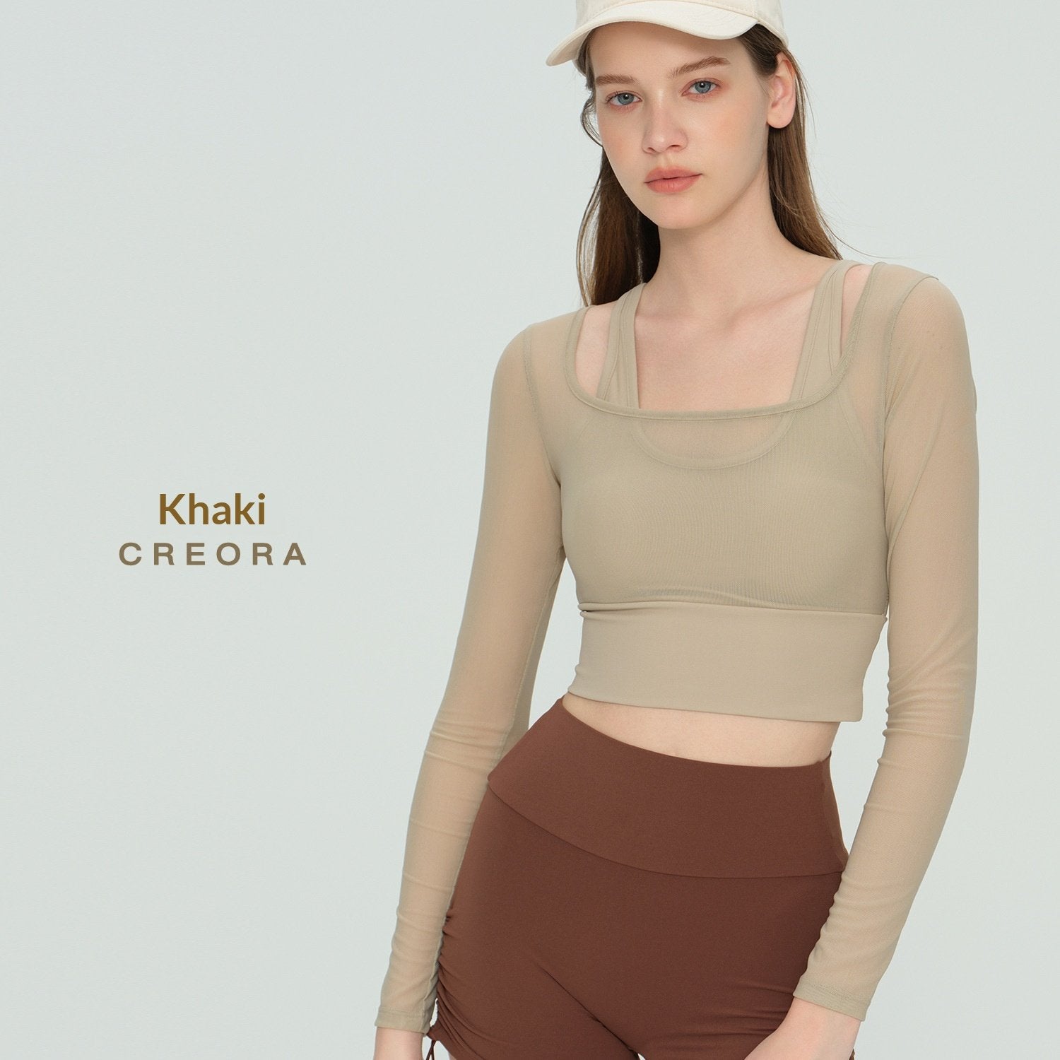 Women's Long-Sleeve Yoga Top with Built-In Bra